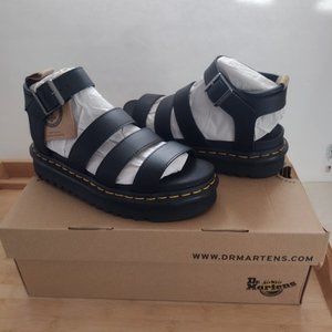 Dr. Martens Women's Blaire Fisherman Sandal Black Felix Rub Off US Size 6 NWB